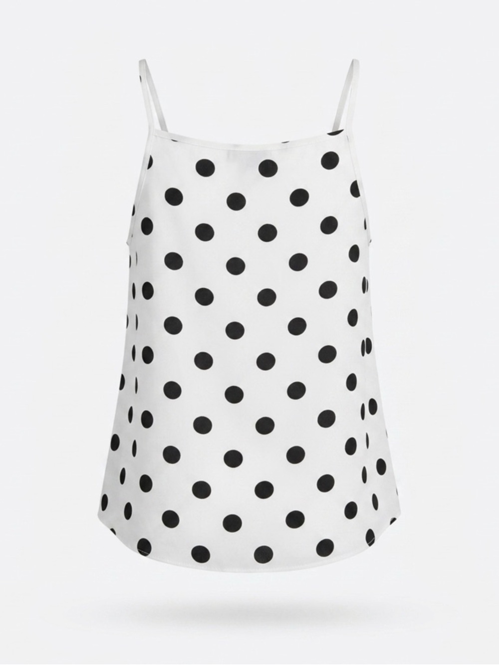 Topshop Polka Dot Spaghetti Strap Cami Top - White/Black